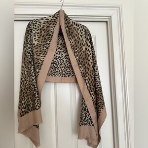 Leopard Wool and Acrylic Scarf